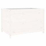 Fioriera Rialzata Giardino Bianca 119,5x82,5x78cm Massello Pino