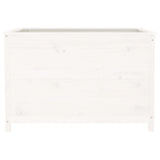 Fioriera Rialzata Giardino Bianca 119,5x82,5x78cm Massello Pino