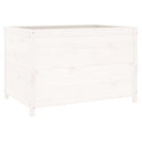 Fioriera Rialzata Giardino Bianca 119,5x82,5x78cm Massello Pino