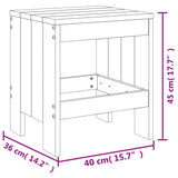 Sgabelli da Giardino 2pz 40x36x45 cm Legno Massello di Douglas