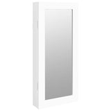 Armadio Portagioie con Specchio a Muro Bianco 30x8,5x67 cm