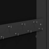 Armadio Portagioie con Specchio a Muro Nero 30x8,5x67 cm