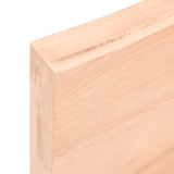 Ripiano a Parete 80x20x6 cm Legno Massello Rovere Non Trattato