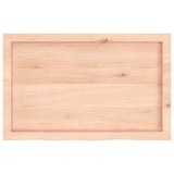 Ripiano a Parete 80x50x(2-4) cm Massello Rovere Non Trattato