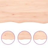 Ripiano a Parete 80x50x(2-4) cm Massello Rovere Non Trattato