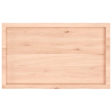 Ripiano a Parete 100x60x(2-4) cm Massello Rovere Non Trattato