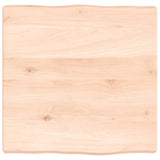 Piano per Tavolo 40x40x(2-4) cm Rovere Non Trattato Bordi Vivi