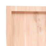 Piano per Tavolo 40x40x(2-4) cm Rovere Non Trattato Bordi Vivi