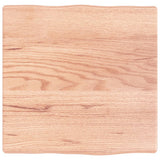 Piano Tavolo Marrone Chiaro 40x40x(2-4) cm Rovere Non Trattato