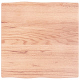 Piano Tavolo Marrone Chiaro 60x60x2 cm in Rovere Non Trattato