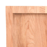 Piano Tavolo Marrone Chiaro 80x40x(2-4) cm Rovere Non Trattato