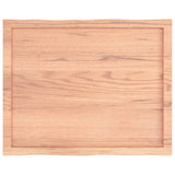 Piano Tavolo Marrone Chiaro 80x60x(2-4) cm Rovere Non Trattato