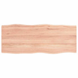 Piano Tavolo Marrone Chiaro 100x40x2 cm in Rovere Non Trattato