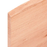 Piano Tavolo Marrone Chiaro 100x40x2 cm in Rovere Non Trattato