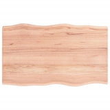 Piano Tavolo Marrone Chiaro 100x60x2 cm in Rovere Non Trattato