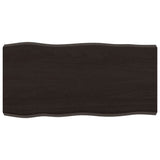 Piano Tavolo Marrone Scuro 80x40x(2-6)cm in Rovere Non Trattato