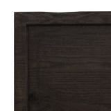 Piano Tavolo Marrone Scuro 80x40x(2-6)cm in Rovere Non Trattato