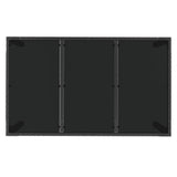 Set da Pranzo Giardino 7pz Nero e Grigio con Cuscini Polyrattan