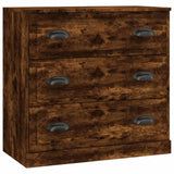 Credenze 2 pz Rovere Fumo in Legno truciolato