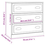 Credenze 2 pz Rovere Fumo in Legno truciolato