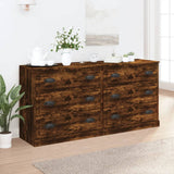 Credenze 2 pz Rovere Fumo in Legno truciolato