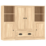 Credenze 3 pz Rovere Sonoma in Legno truciolato