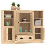 Credenze 3 pz Rovere Sonoma in Legno truciolato