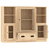 Credenze 3 pz Rovere Sonoma in Legno truciolato