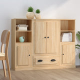 Credenze 3 pz Rovere Sonoma in Legno truciolato