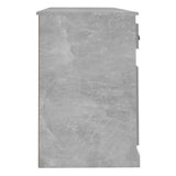 Scrivania con Armadietto Grigio Cemento in Legno truciolato