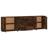 Credenze 3 pz Rovere Fumo in Legno truciolato