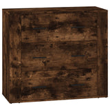 Credenze 3 pz Rovere Fumo in Legno truciolato
