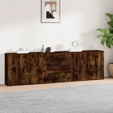 Credenze 3 pz Rovere Fumo in Legno truciolato