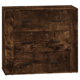 Credenze 2 pz Rovere Fumo in Legno truciolato