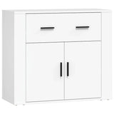 Credenze 3 pz Bianco in Legno truciolato