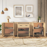 Credenze 3 pz Rovere Sonoma in Legno truciolato