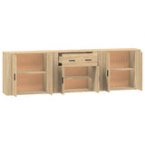 Credenze 3 pz Rovere Sonoma in Legno truciolato