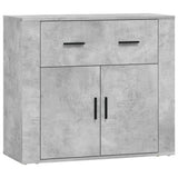 Credenze 3 pz Grigio Cemento in Legno truciolato