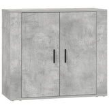 Credenze 3 pz Grigio Cemento in Legno truciolato