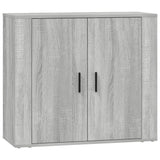Credenze 3 pz Grigio Sonoma in Legno truciolato