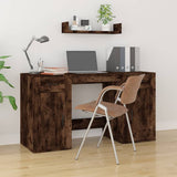 Scrivania con Armadietto Rovere Fumo in Legno truciolato