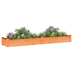 Fioriera Giardino Fodera Marrone 240x45x25 cm Massello Abete