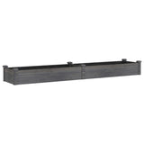 Fioriera Giardino con Fodera Grigia 240x45x25 cm Massello Abete