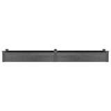 Fioriera Giardino con Fodera Grigia 240x45x25 cm Massello Abete