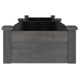 Fioriera Giardino con Fodera Grigia 240x45x25 cm Massello Abete