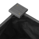 Fioriera Giardino con Fodera Grigia 240x45x25 cm Massello Abete