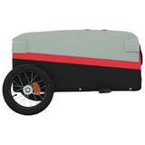 Rimorchio da Bici Nero e Rosso 30 kg in Ferro