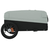Rimorchio da Bici Nero e Grigio 30 kg in Ferro