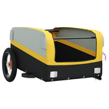 Rimorchio da Bici Nero e Giallo 30 kg in Ferro