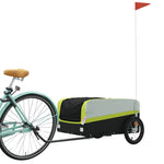 Rimorchio da Bici Nero e Verde 45 kg in Ferro